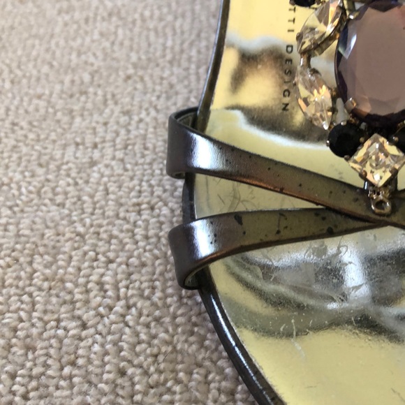 EUC Silver Giuseppe Zanotti mule’s w/ purple gems - Picture 6 of 6